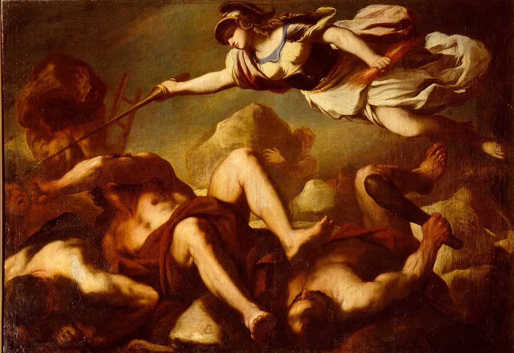 Minerva nella lotta contro Giganti